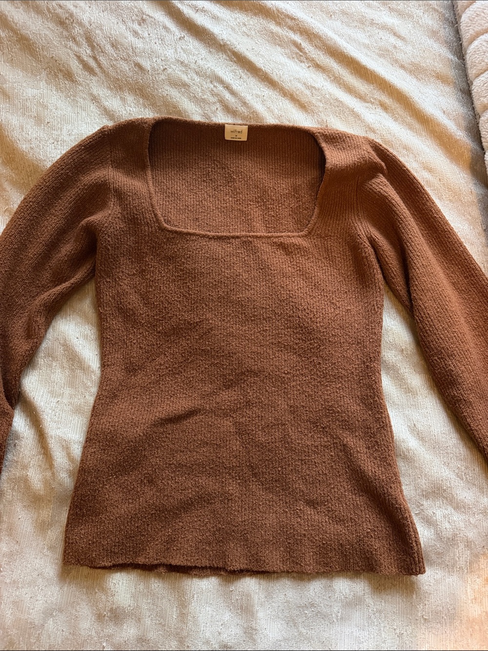 Wilfred Square-Neck Brown Women’s Sweater